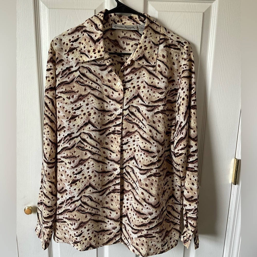 Claudia Richard blouse. Long sleeve. Size 14